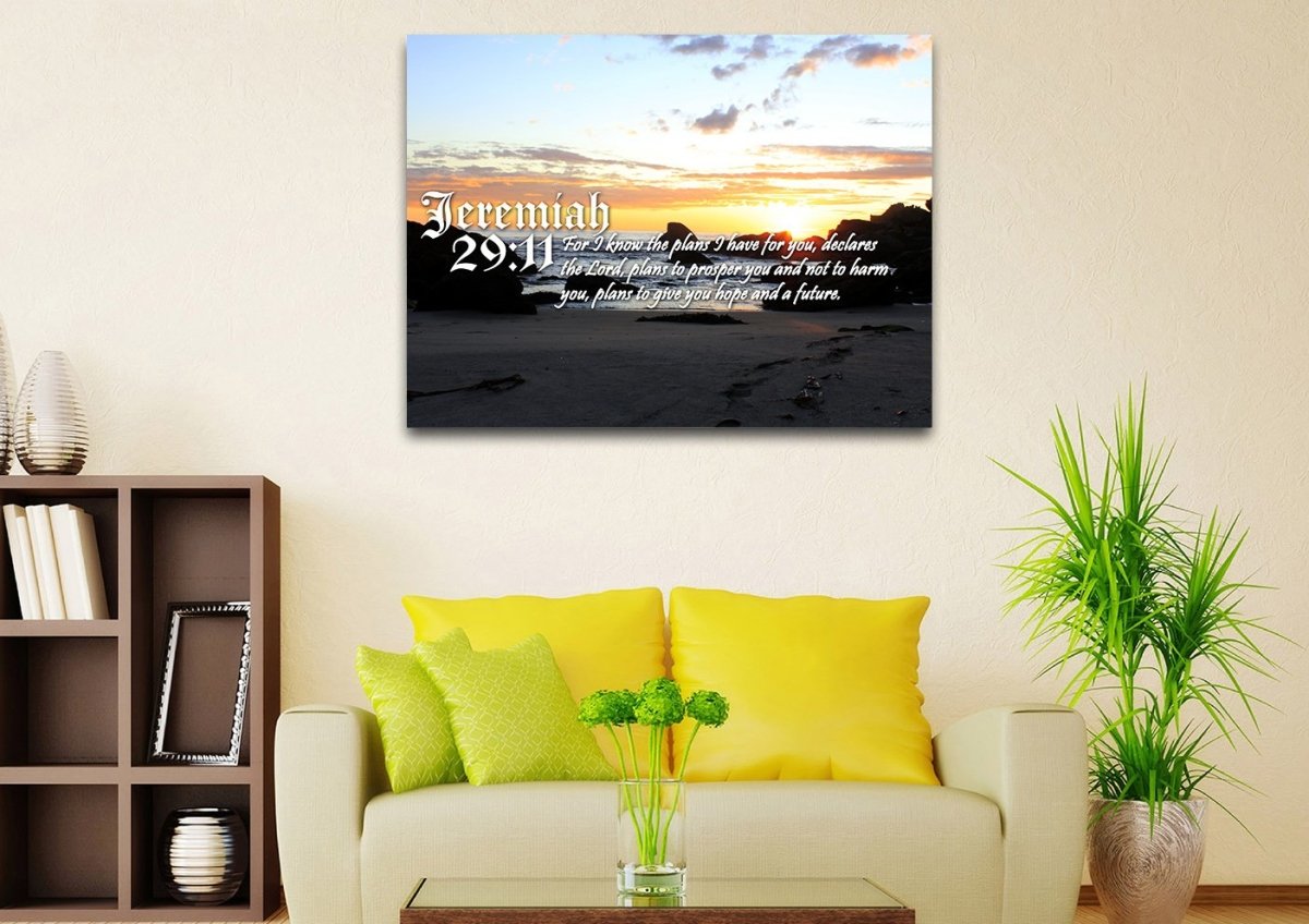 Jeremiah 2911 Niv Bible Verse Canvas Wall Art - Christian Canvas Wall Art