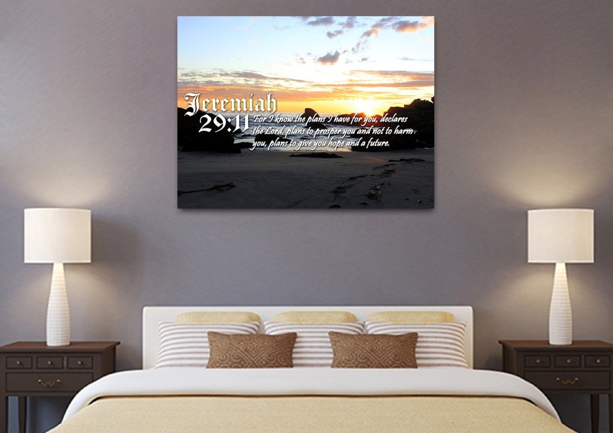 Jeremiah 2911 Niv Bible Verse Canvas Wall Art - Christian Canvas Wall Art