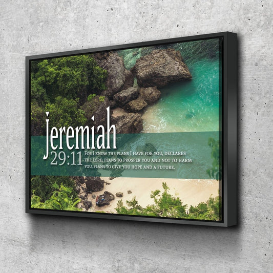Jeremiah 2911 Niv Bible Verse Wall Art - Christian Canvas Wall Art