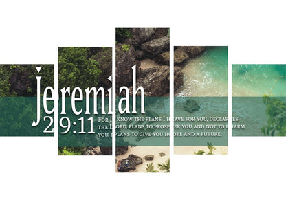 Jeremiah 2911 Niv Bible Verse Wall Art - Christian Canvas Wall Art