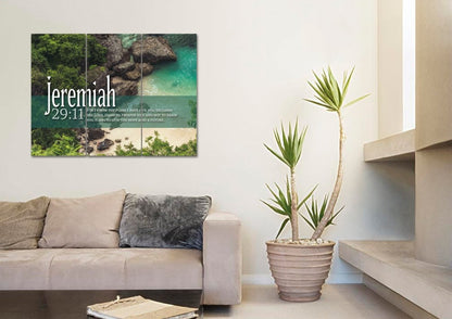 Jeremiah 2911 Niv Bible Verse Wall Art - Christian Canvas Wall Art