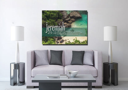 Jeremiah 2911 Niv Bible Verse Wall Art - Christian Canvas Wall Art