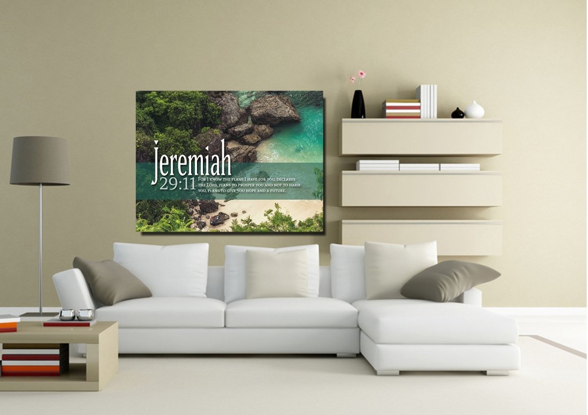 Jeremiah 2911 Niv Bible Verse Wall Art - Christian Canvas Wall Art