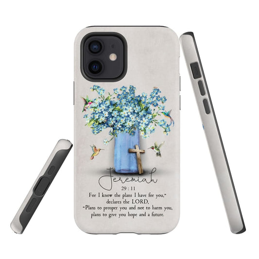 Jeremiah 2911 Niv Hummingbird Flowers Phone Case - Bible Verse Phone Cases- Iphone Samsung Cases Christian