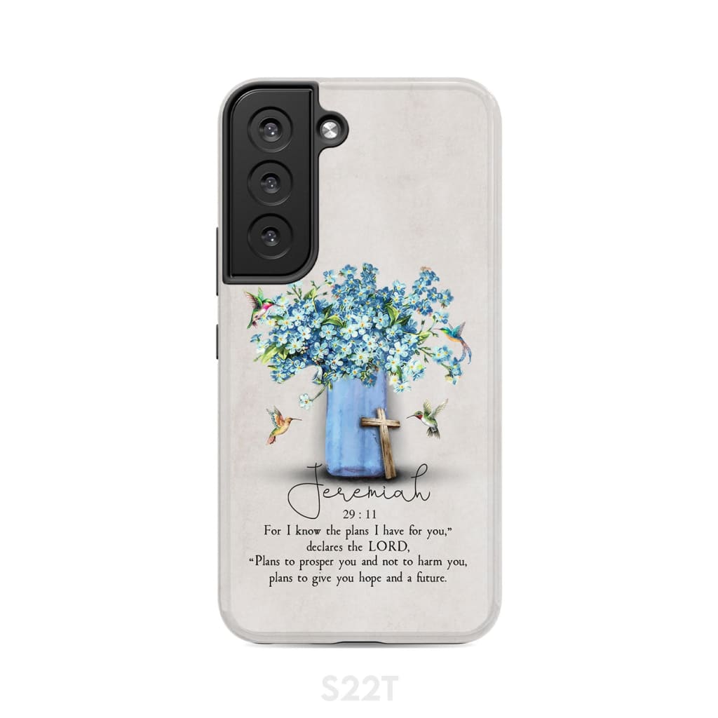 Jeremiah 2911 Niv Hummingbird Flowers Phone Case - Bible Verse Phone Cases- Iphone Samsung Cases Christian