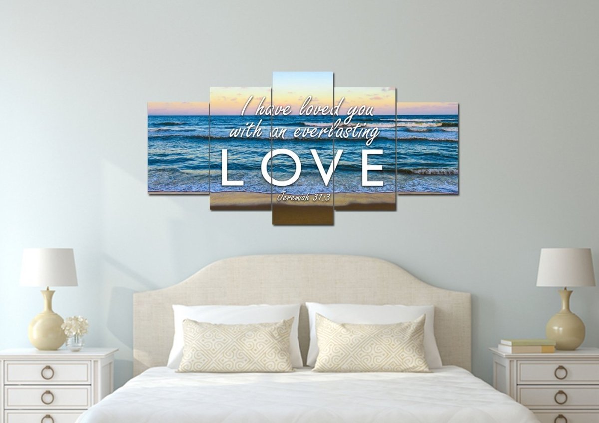 Jeremiah 313 'Loved You With Everlasting Love' Wall Art Canvas Print - Christian Canvas Wall Art