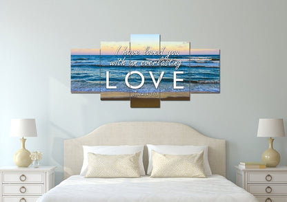 Jeremiah 313 'Loved You With Everlasting Love' Wall Art Canvas Print - Christian Canvas Wall Art