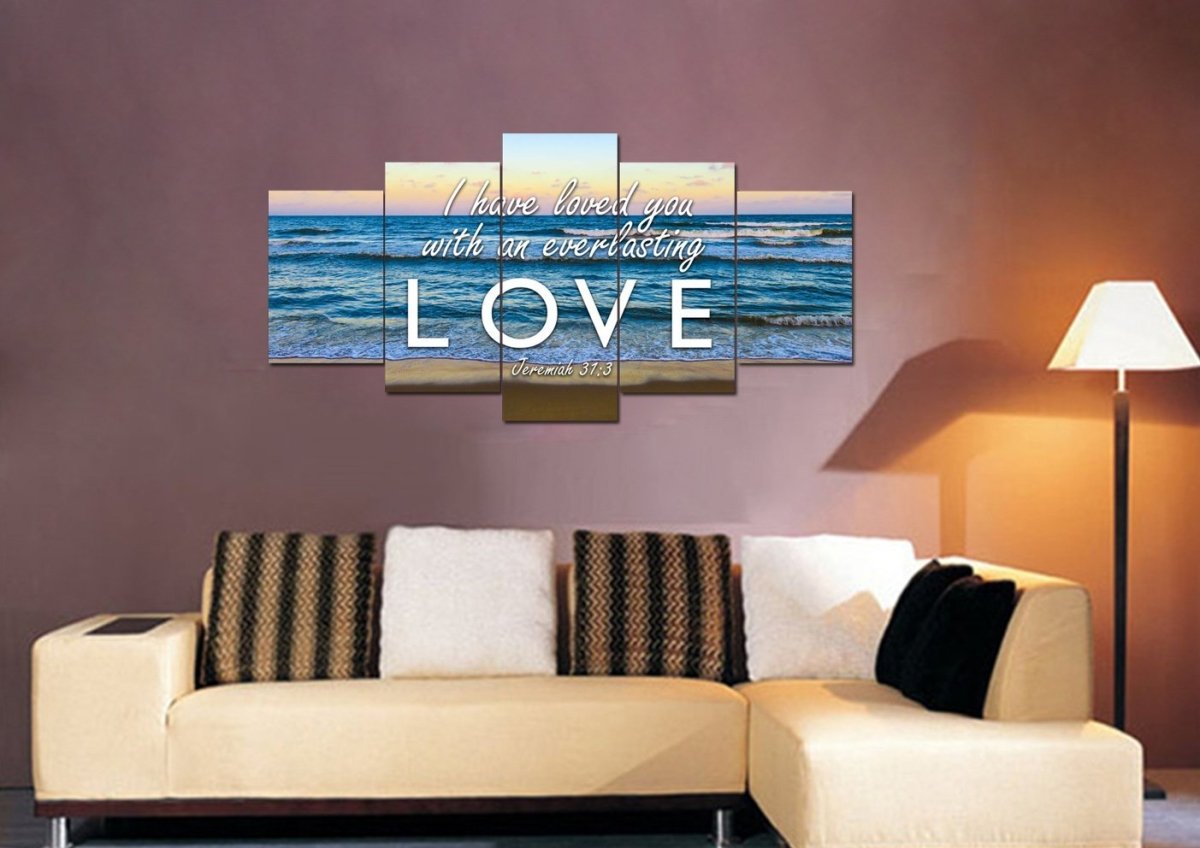 Jeremiah 313 'Loved You With Everlasting Love' Wall Art Canvas Print - Christian Canvas Wall Art
