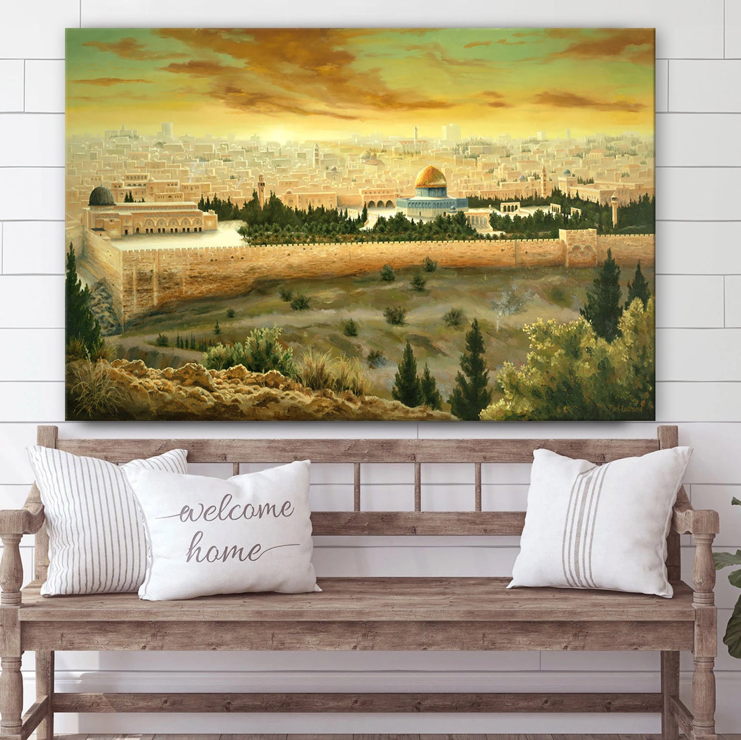 Jerusalem Of Gold Canvas Wall Art - Jesus Christ Picture - Canvas Christian Wall Art