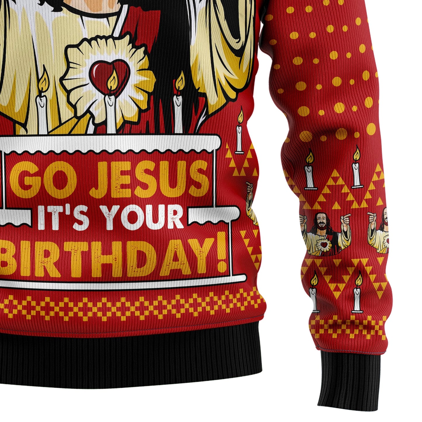 Jessus's Birthday Ugly Christmas Sweater - Xmas Gifts For Him Or Her - Christmas Gift For Friends - Christian Shirts Gifts Idea