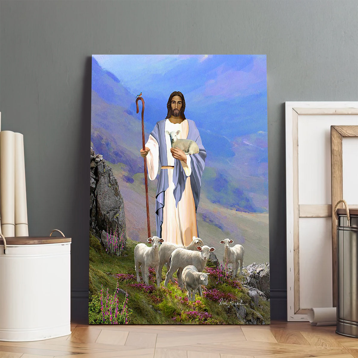 Jesuds Good Shepher Canvas Picture - Jesus Christ Canvas Art - Christian Wall Canvas