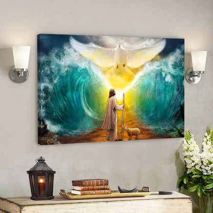 Jesus And Dove - Jesus Pictures - Christian Canvas Prints - Faith Canvas - Ciaocustom