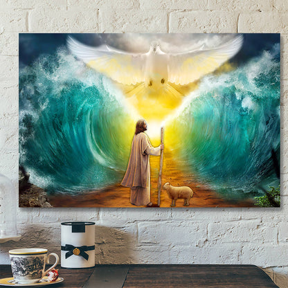 Jesus And Dove - Jesus Pictures - Christian Canvas Prints - Faith Canvas - Ciaocustom