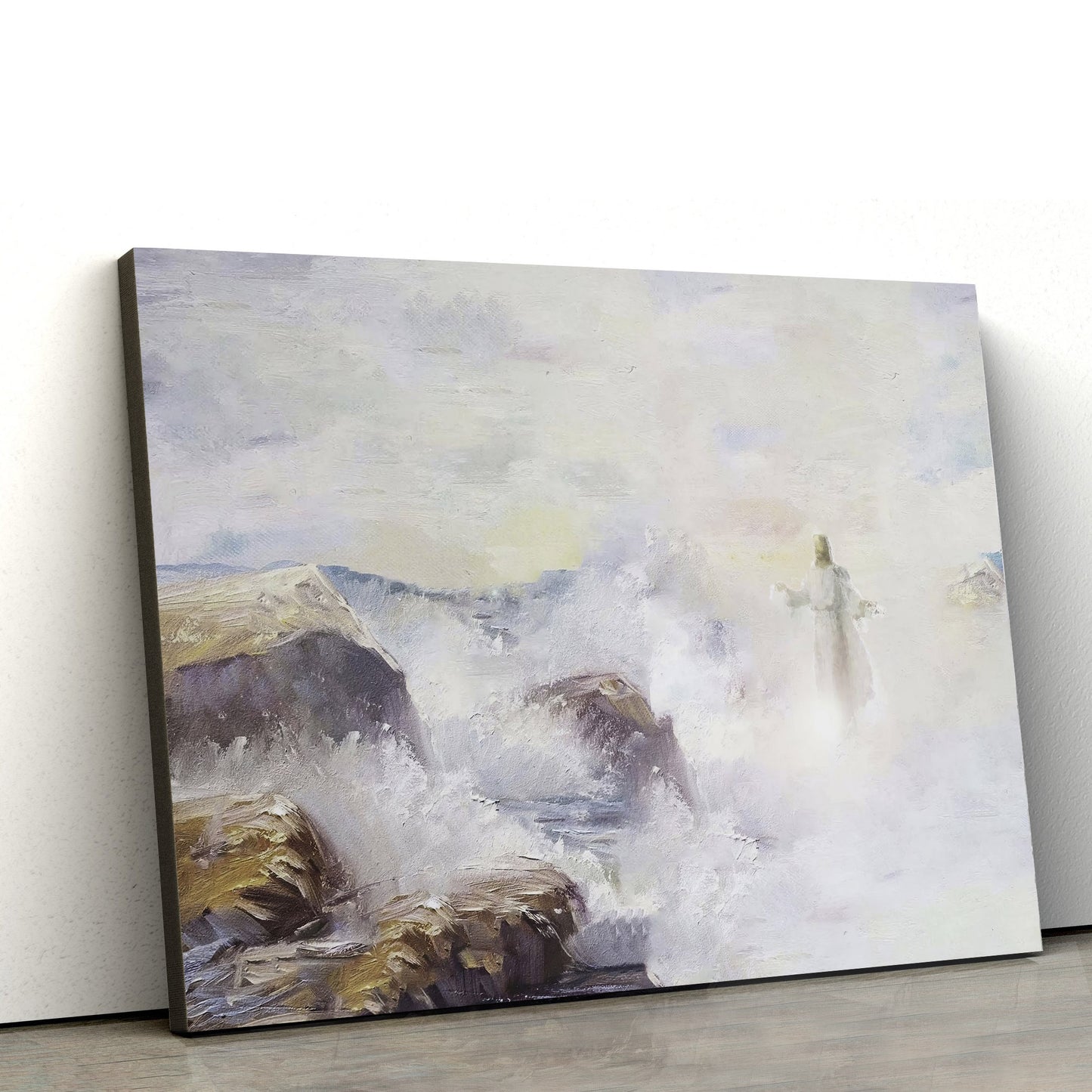Jesus Walking on Water Wall Art Canvas - Jesus Poster