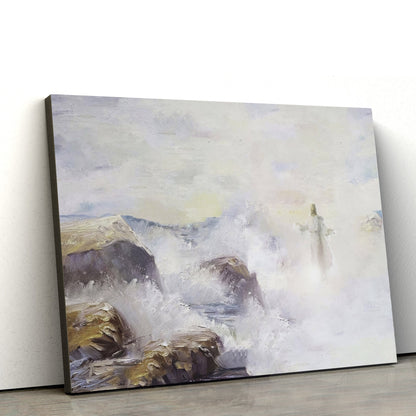 Jesus Walking on Water Wall Art Canvas - Jesus Poster
