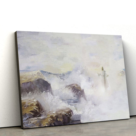 Jesus Walking on Water Wall Art Canvas - Jesus Poster