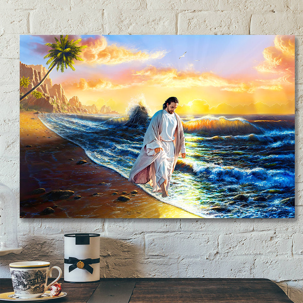 Jesus Walking On Water - Jesus Pictures - Christian Canvas Prints - Faith Canvas - Ciaocustom