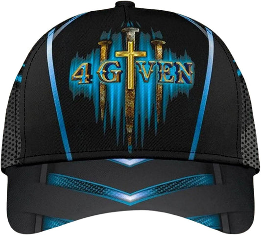 Jesus 1 Cross 3 Nails 4given All Over Print Baseball Cap - Christian Hats For Men Women