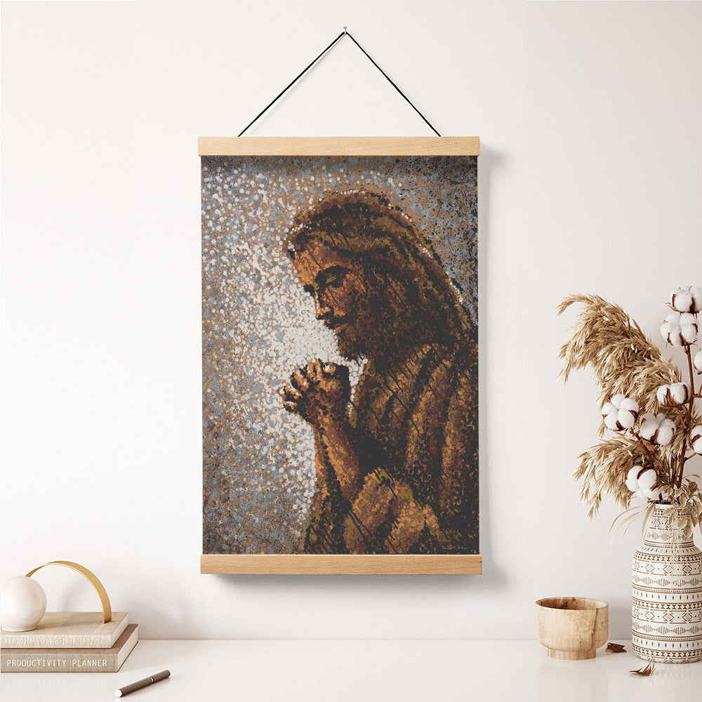 Jesus_4075 Hanging Canvas Wall Art - Jesus Picture - Jesus Portrait Canvas - Religious Canvas
