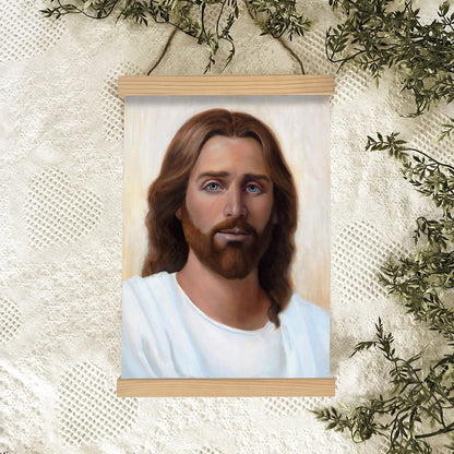 Jesus_9910 Hanging Canvas Wall Art - Jesus Picture - Jesus Portrait Canvas - Religious Canvas