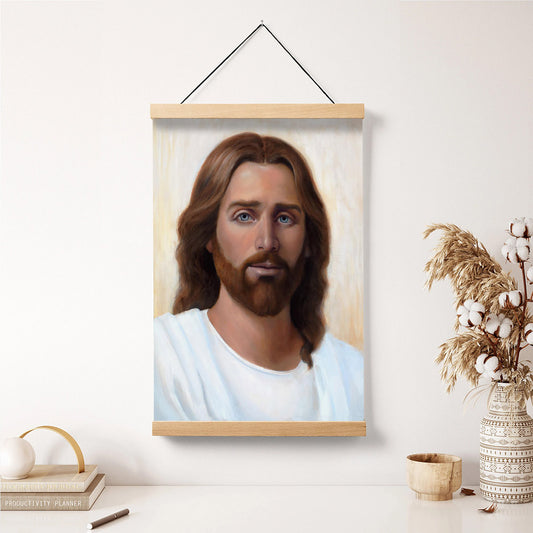 Jesus_9910 Hanging Canvas Wall Art - Jesus Picture - Jesus Portrait Canvas - Religious Canvas