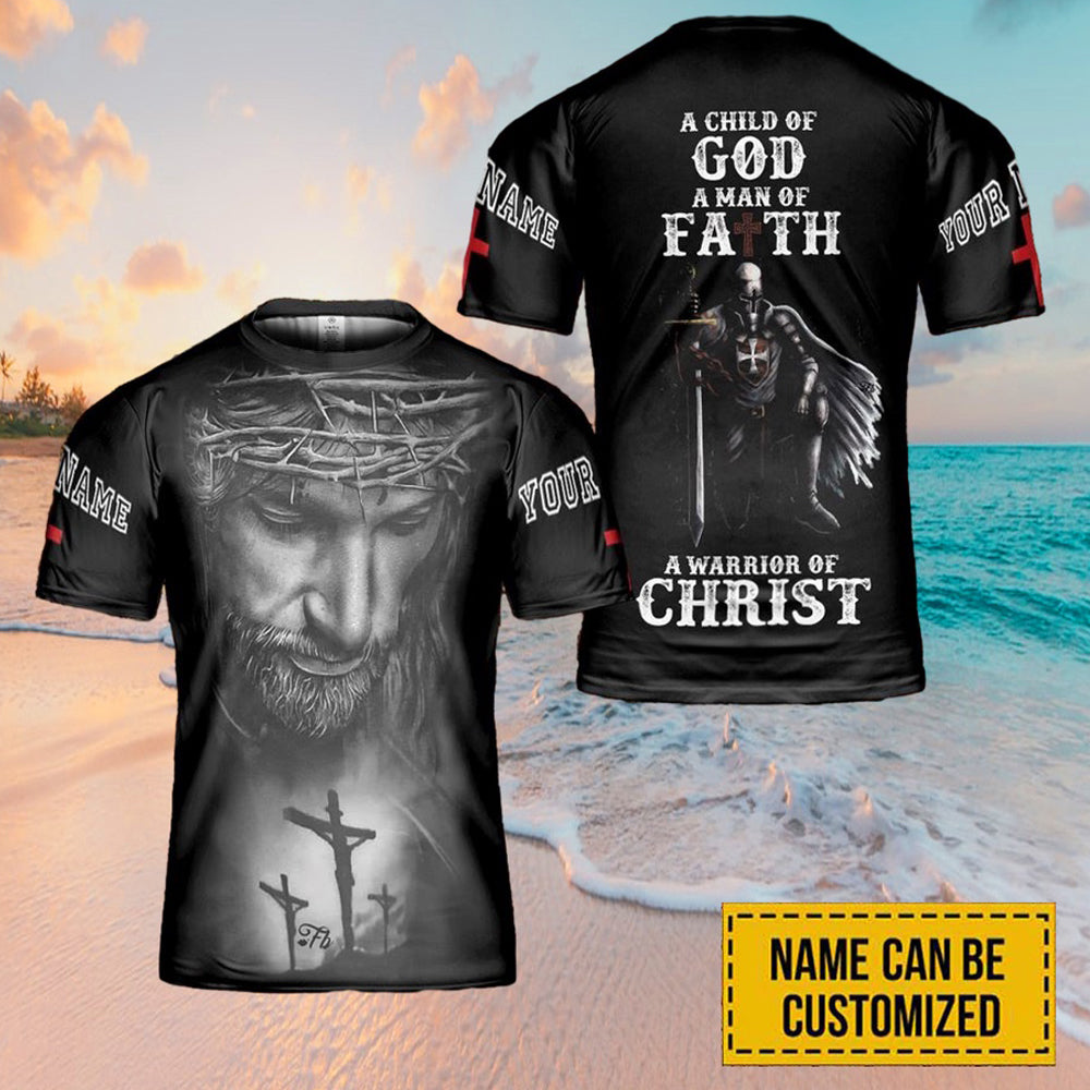 Jesus A Child Of God Custom Name 3D Printed T Shirts