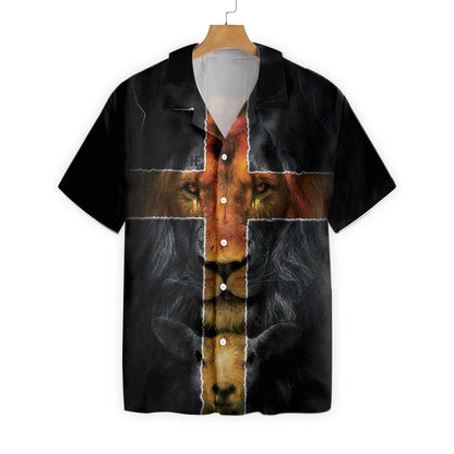 Jesus Amazing Lion And Lamb Hawaiian Shirt - Christian Hawaiian Shirts For Men & Women