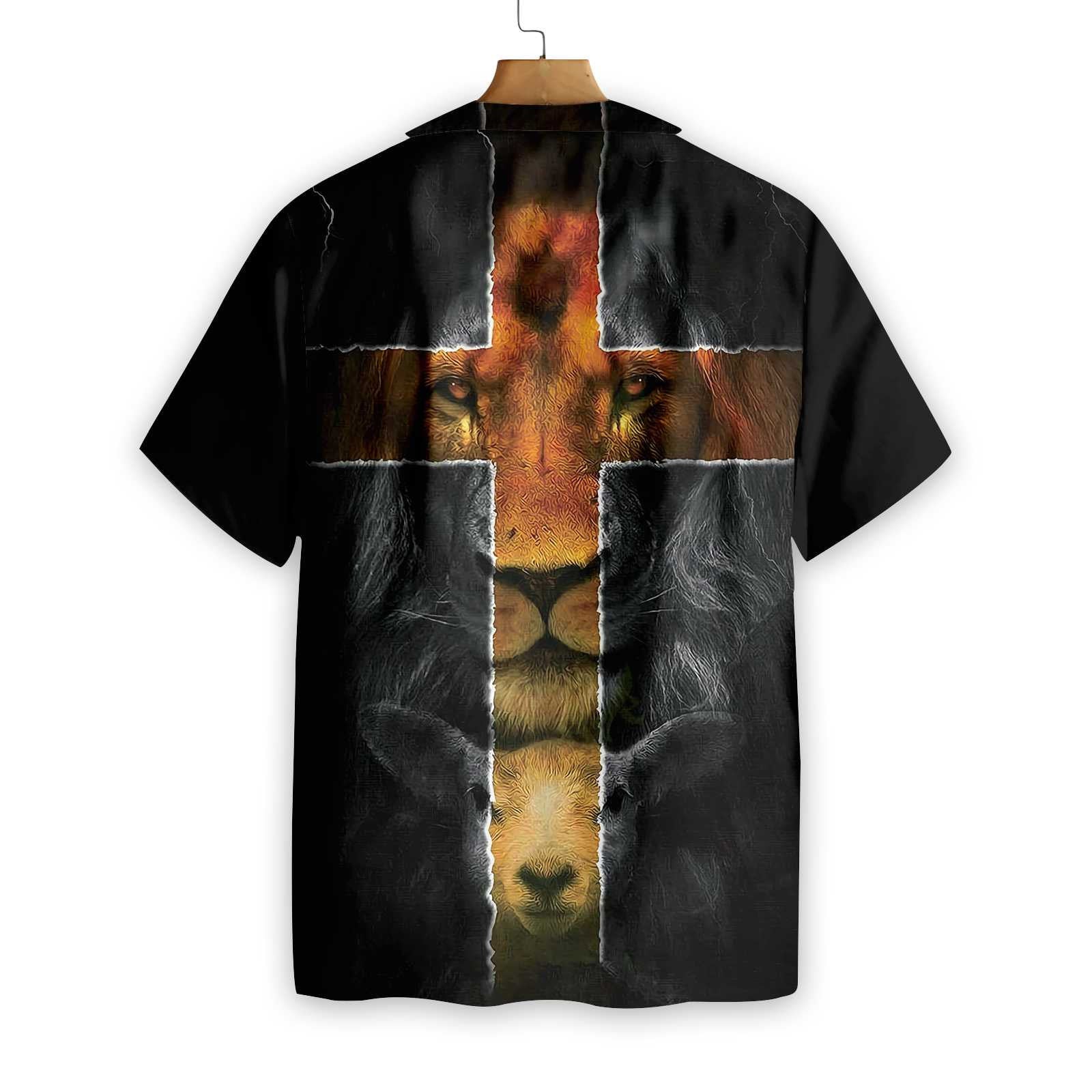 Jesus Amazing Lion And Lamb Hawaiian Shirt - Christian Hawaiian Shirts For Men & Women