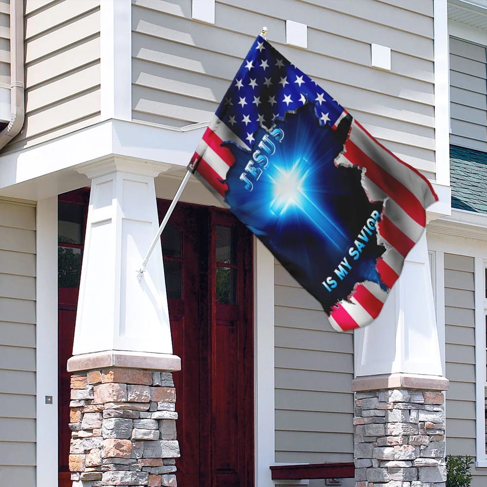 Jesus American House Flags - Christian Garden Flags - Outdoor Christian Flag