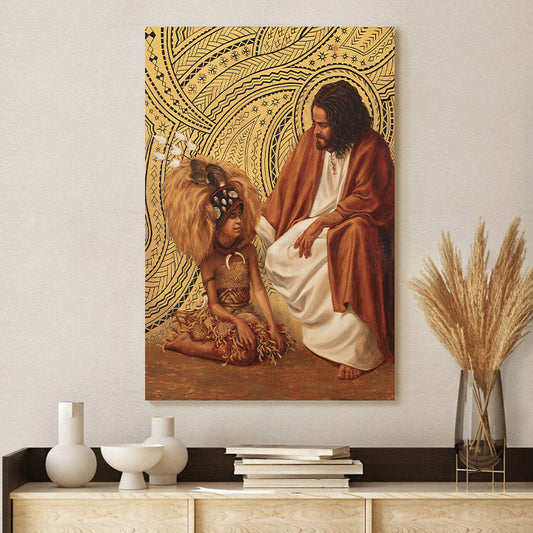 Jesus And A Child Picture - A Royal Heritage Canvas Wall Art - Christian Wall Decor