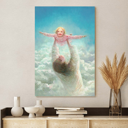 Jesus And A Child Picture - Arms Of Faith Canvas Wall Art - Christian Wall Decor
