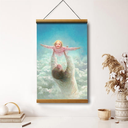 Jesus And A Child Picture - Arms Of Faith Hanging Canvas Wall Art - Christian Wall Decor - Religious Canvas