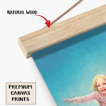 Jesus And A Child Picture - Arms Of Faith Hanging Canvas Wall Art - Christian Wall Decor - Religious Canvas