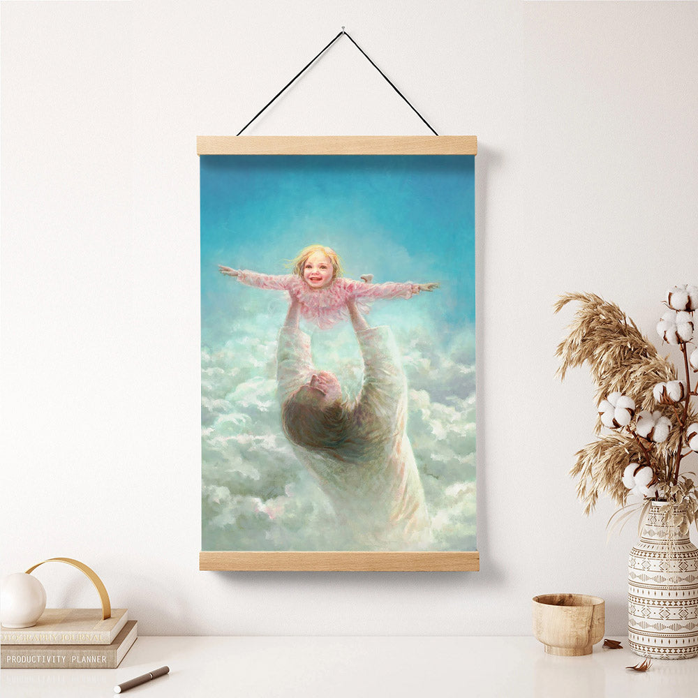 Jesus And A Child Picture - Arms Of Faith Hanging Canvas Wall Art - Christian Wall Decor - Religious Canvas