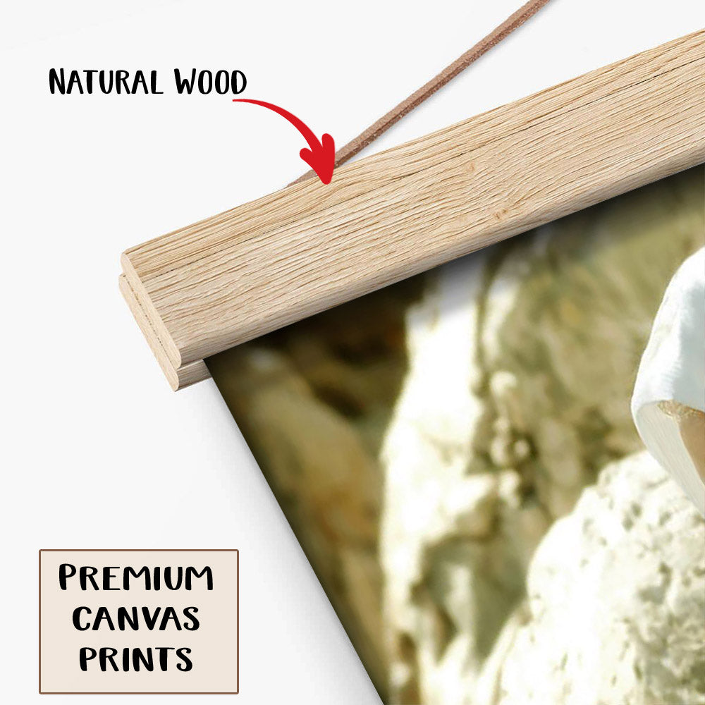 Jesus And A Child Picture - As A Little Child Hanging Canvas Wall Art - Christian Wall Decor - Religious Canvas