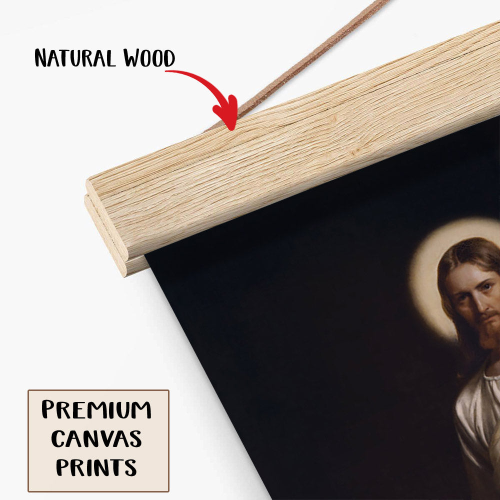 Jesus And A Child Picture - Christ With Boy Hanging Canvas Wall Art - Christian Wall Decor - Religious Canvas