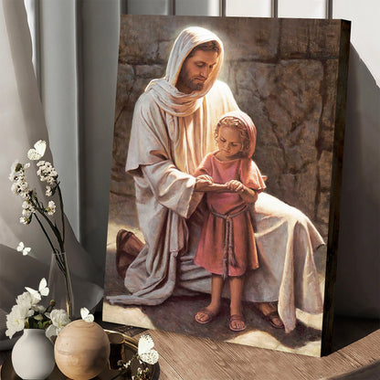 Jesus And A Child Picture - Come And See Canvas Wall Art - Christian Wall Decor