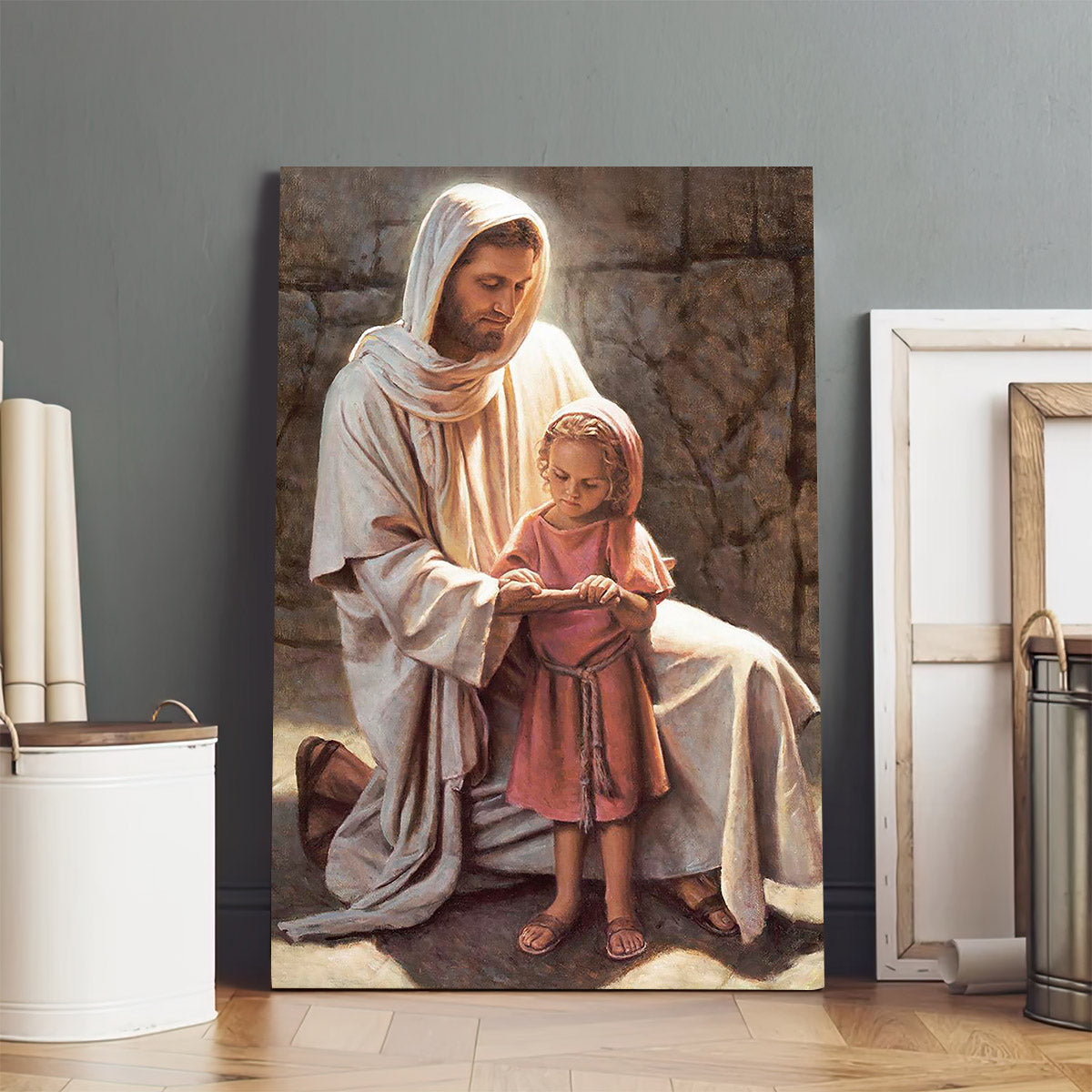 Jesus And A Child Picture - Come And See Canvas Wall Art - Christian Wall Decor