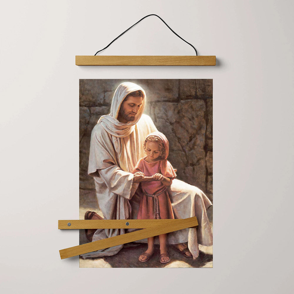 Jesus And A Child Picture - Come And See Hanging Canvas Wall Art - Christian Wall Decor - Religious Canvas