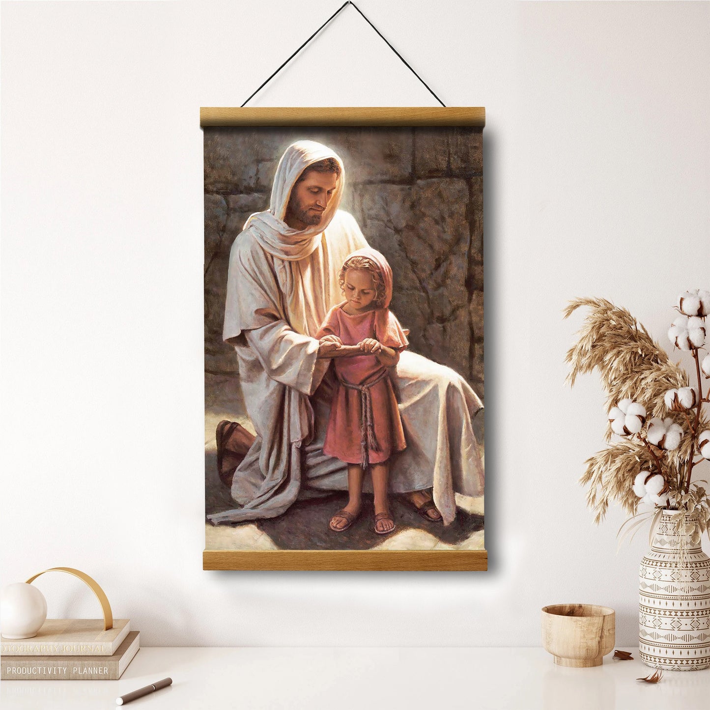 Jesus And A Child Picture - Come And See Hanging Canvas Wall Art - Christian Wall Decor - Religious Canvas