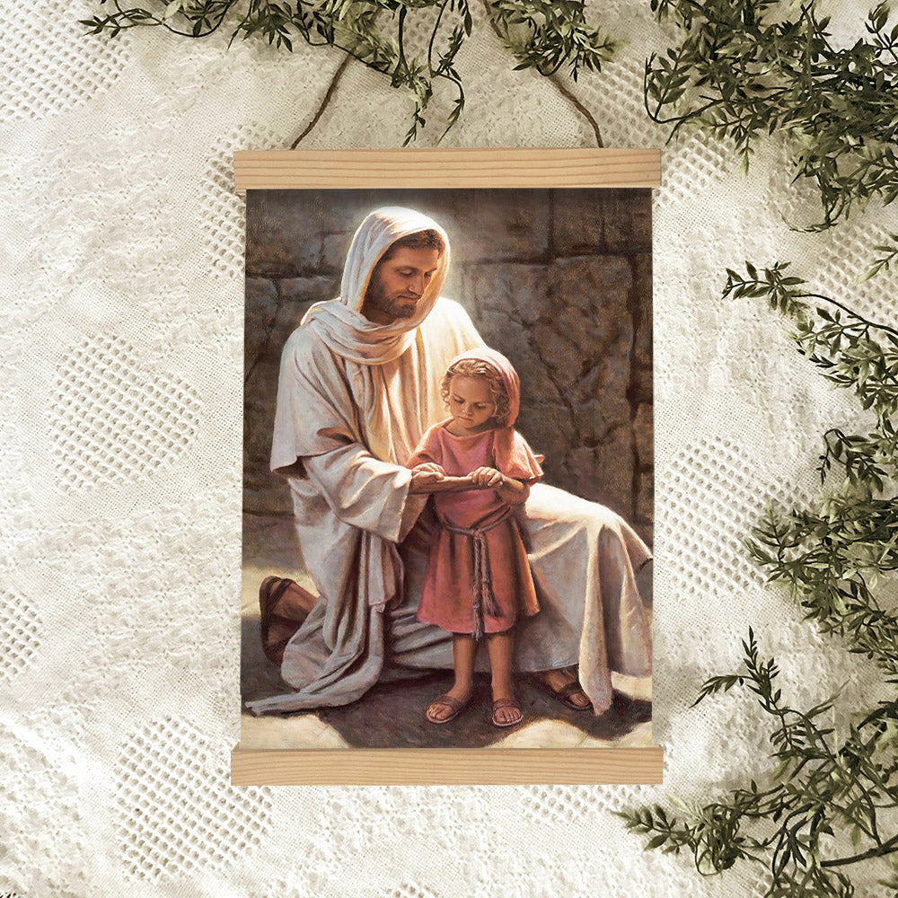 Jesus And A Child Picture - Come And See Hanging Canvas Wall Art - Christian Wall Decor - Religious Canvas