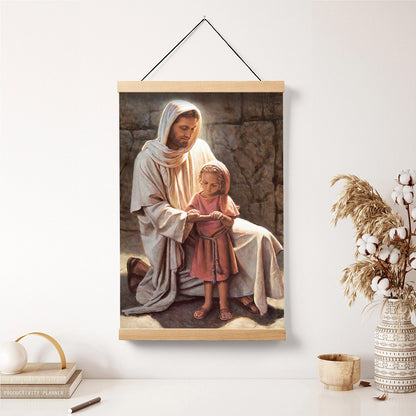 Jesus And A Child Picture - Come And See Hanging Canvas Wall Art - Christian Wall Decor - Religious Canvas