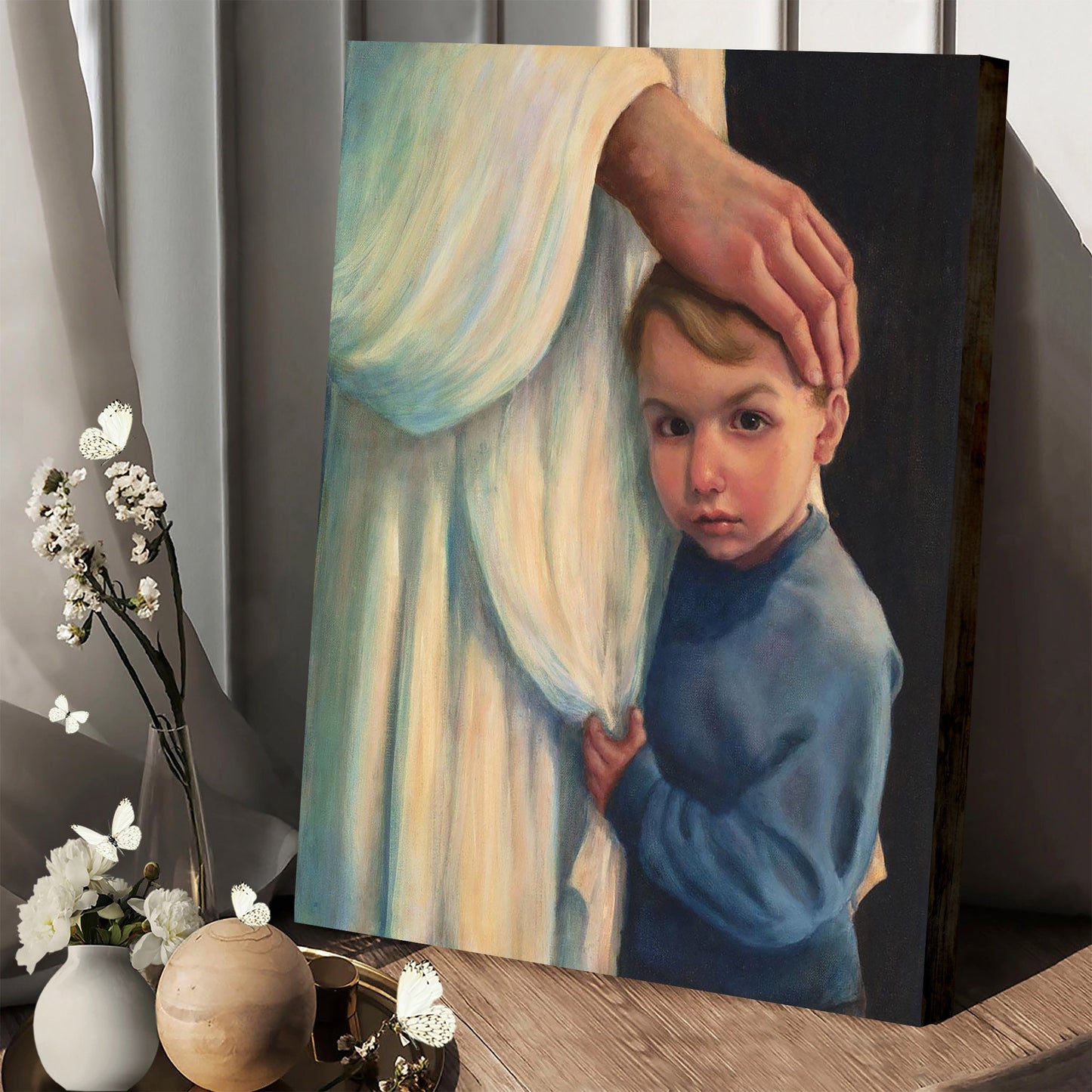 Jesus And A Child Picture - Fear Not Canvas Wall Art - Christian Wall Decor