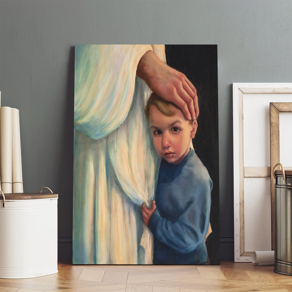 Jesus And A Child Picture - Fear Not Canvas Wall Art - Christian Wall Decor
