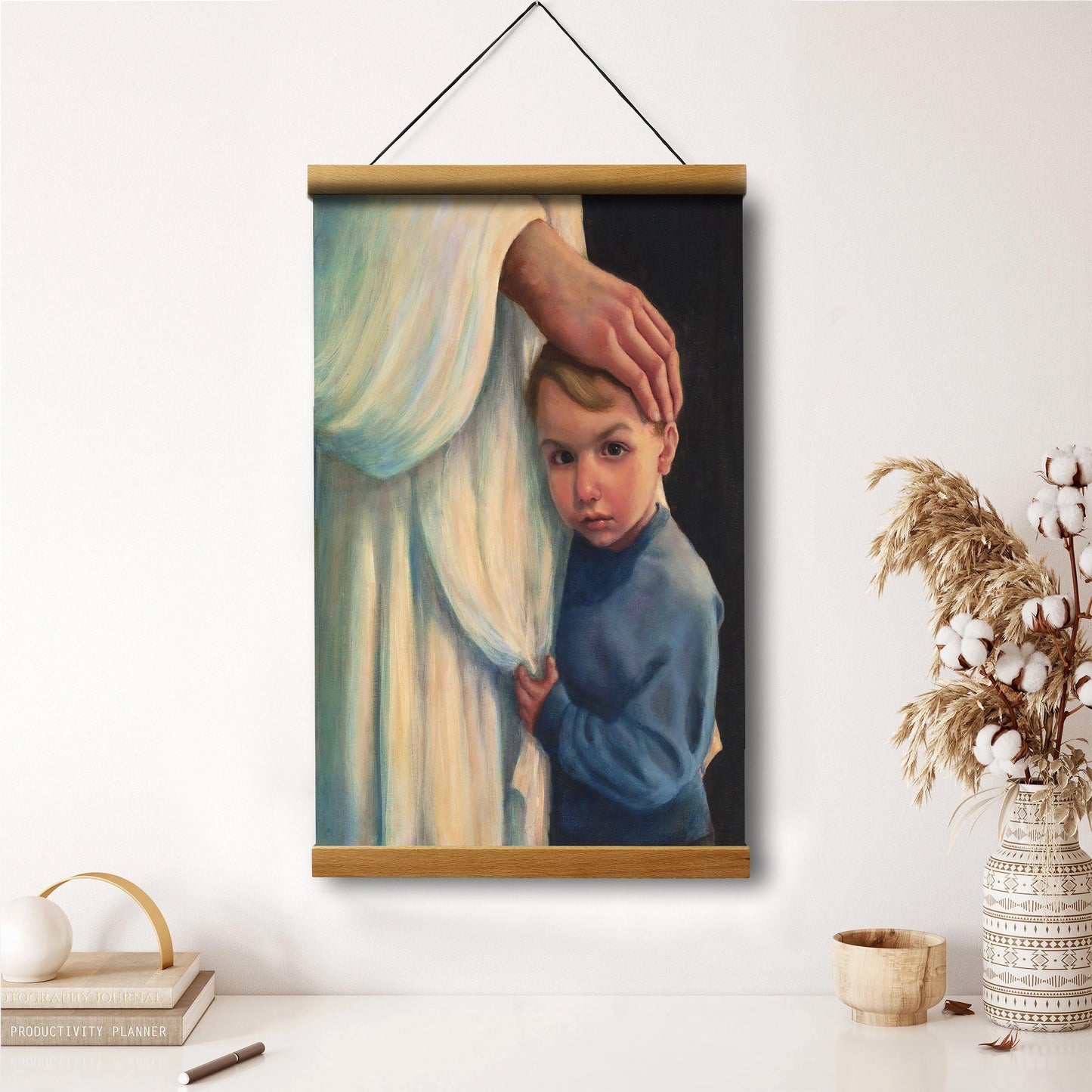 Jesus And A Child Picture - Fear Not Hanging Canvas Wall Art - Christian Wall Decor - Religious Canvas