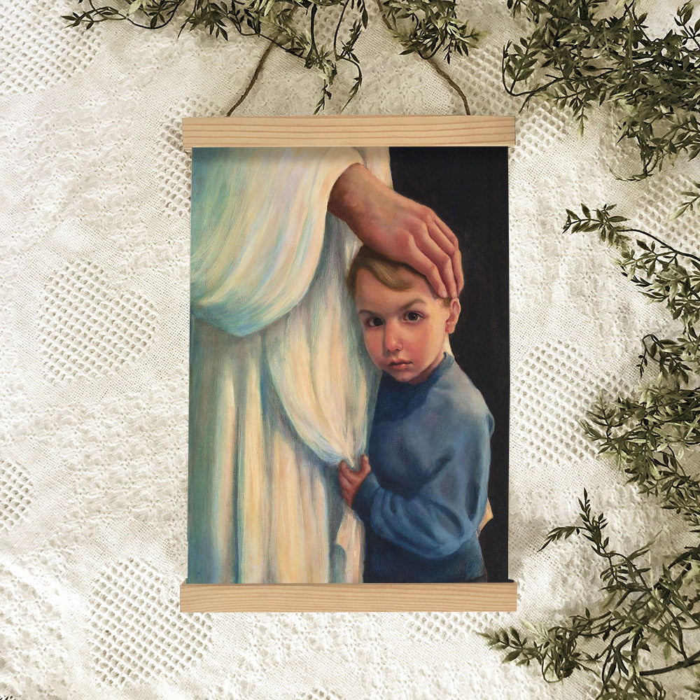Jesus And A Child Picture - Fear Not Hanging Canvas Wall Art - Christian Wall Decor - Religious Canvas