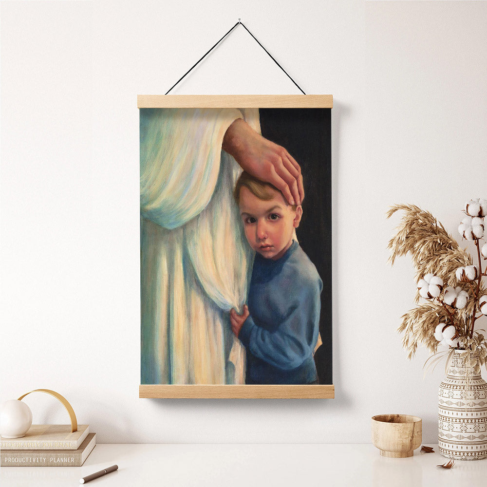 Jesus And A Child Picture - Fear Not Hanging Canvas Wall Art - Christian Wall Decor - Religious Canvas