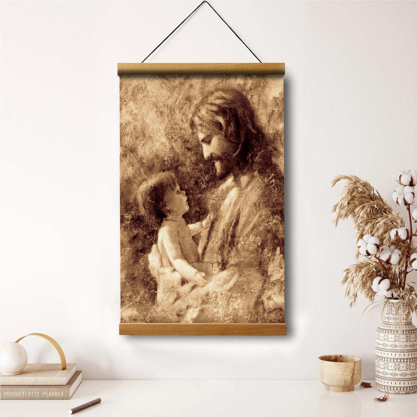 Jesus And A Child Picture - For Such Is The Kingdom Hanging Canvas Wall Art - Christian Wall Decor - Religious Canvas