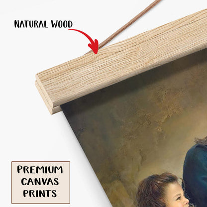 Jesus And A Child Picture - Friends Hanging Canvas Wall Art - Christian Wall Decor - Religious Canvas