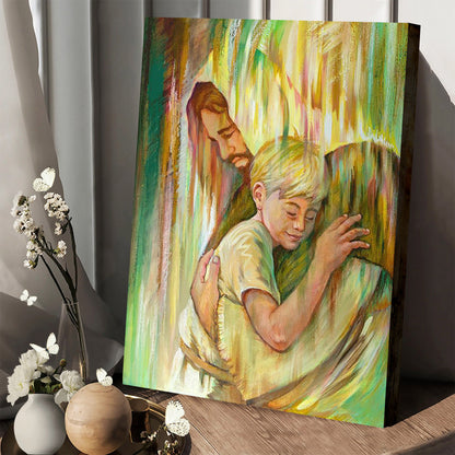 Jesus And A Child Picture - He Hears Me Canvas Wall Art - Christian Wall Decor